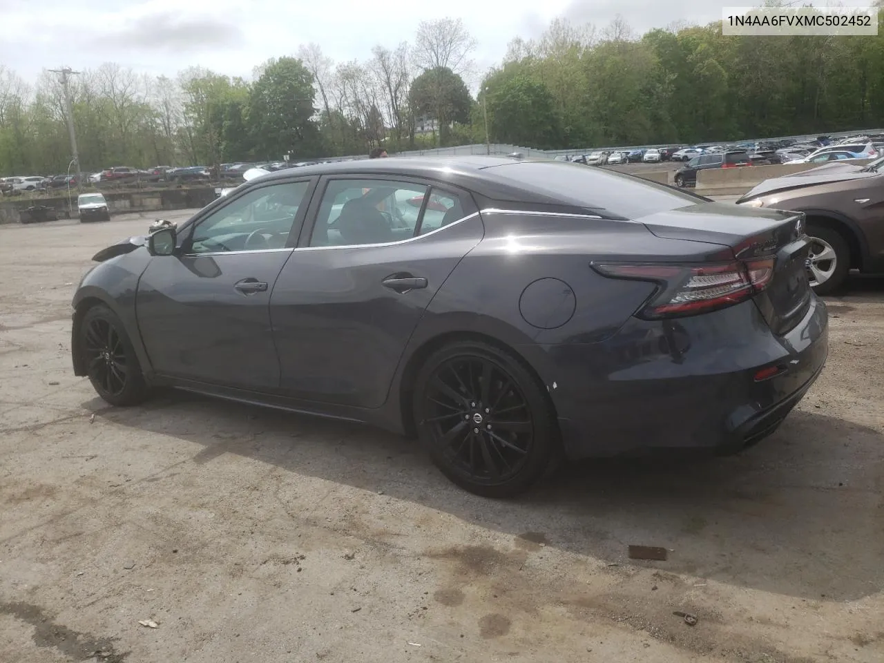 2021 Nissan Maxima Platinum VIN: 1N4AA6FVXMC502452 Lot: 50614234