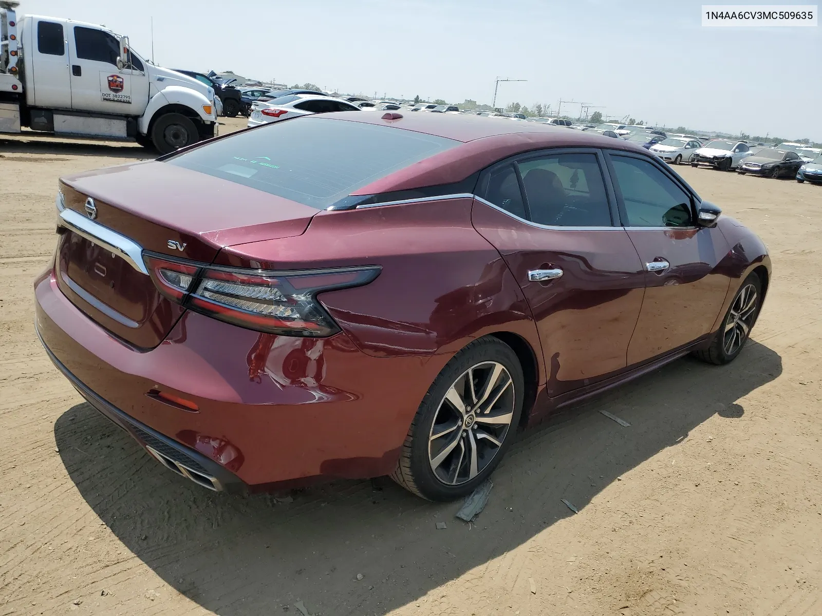 2021 Nissan Maxima Sv VIN: 1N4AA6CV3MC509635 Lot: 64040034