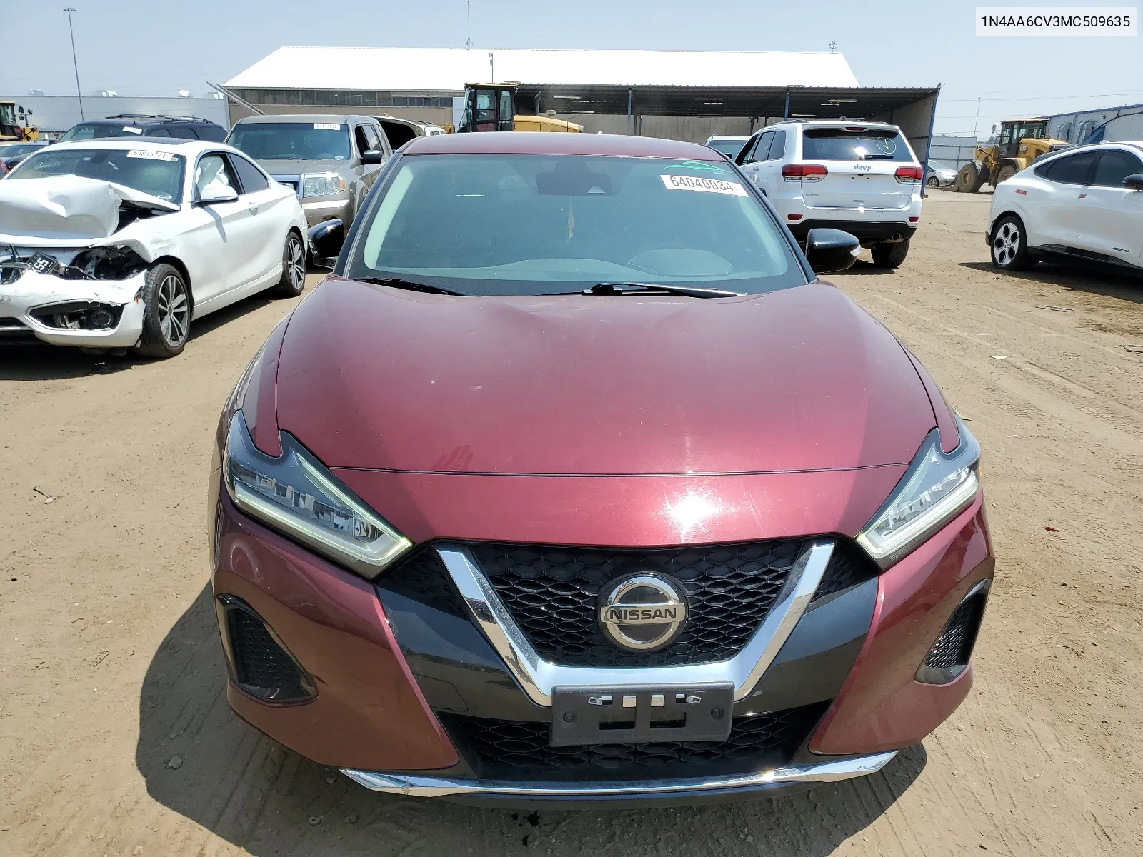 2021 Nissan Maxima Sv VIN: 1N4AA6CV3MC509635 Lot: 64040034