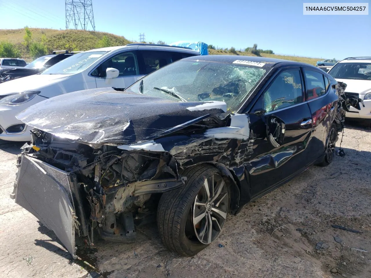 2021 Nissan Maxima Sv VIN: 1N4AA6CV5MC504257 Lot: 68140774