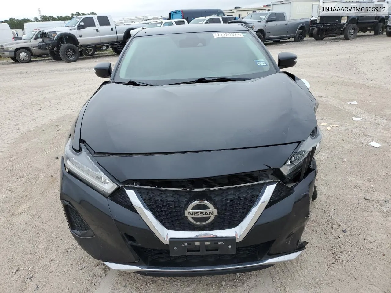 2021 Nissan Maxima Sv VIN: 1N4AA6CV3MC505942 Lot: 71124324