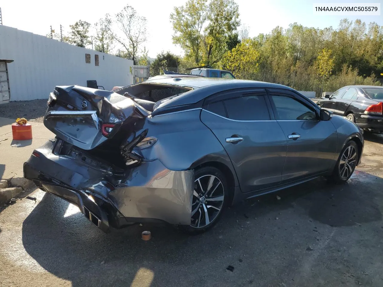 2021 Nissan Maxima Sv VIN: 1N4AA6CVXMC505579 Lot: 71497784