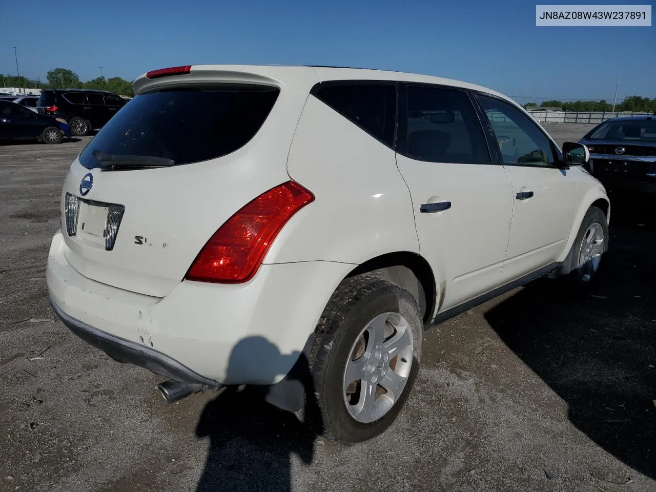 2003 Nissan Murano Sl VIN: JN8AZ08W43W237891 Lot: 53432624