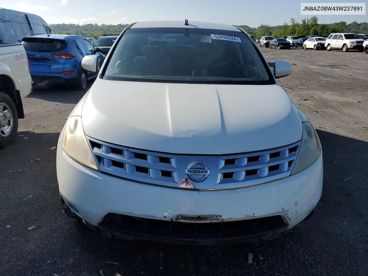 2003 Nissan Murano Sl VIN: JN8AZ08W43W237891 Lot: 53432624