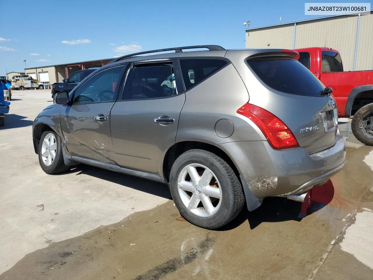 2003 Nissan Murano Sl VIN: JN8AZ08T23W100681 Lot: 68043414