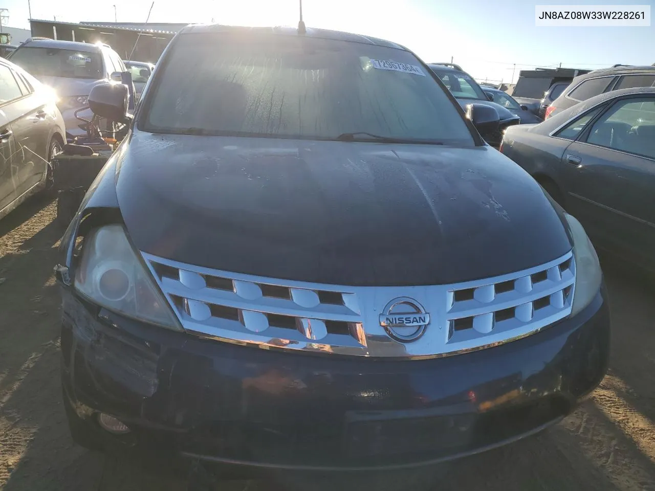 2003 Nissan Murano Sl VIN: JN8AZ08W33W228261 Lot: 72967364