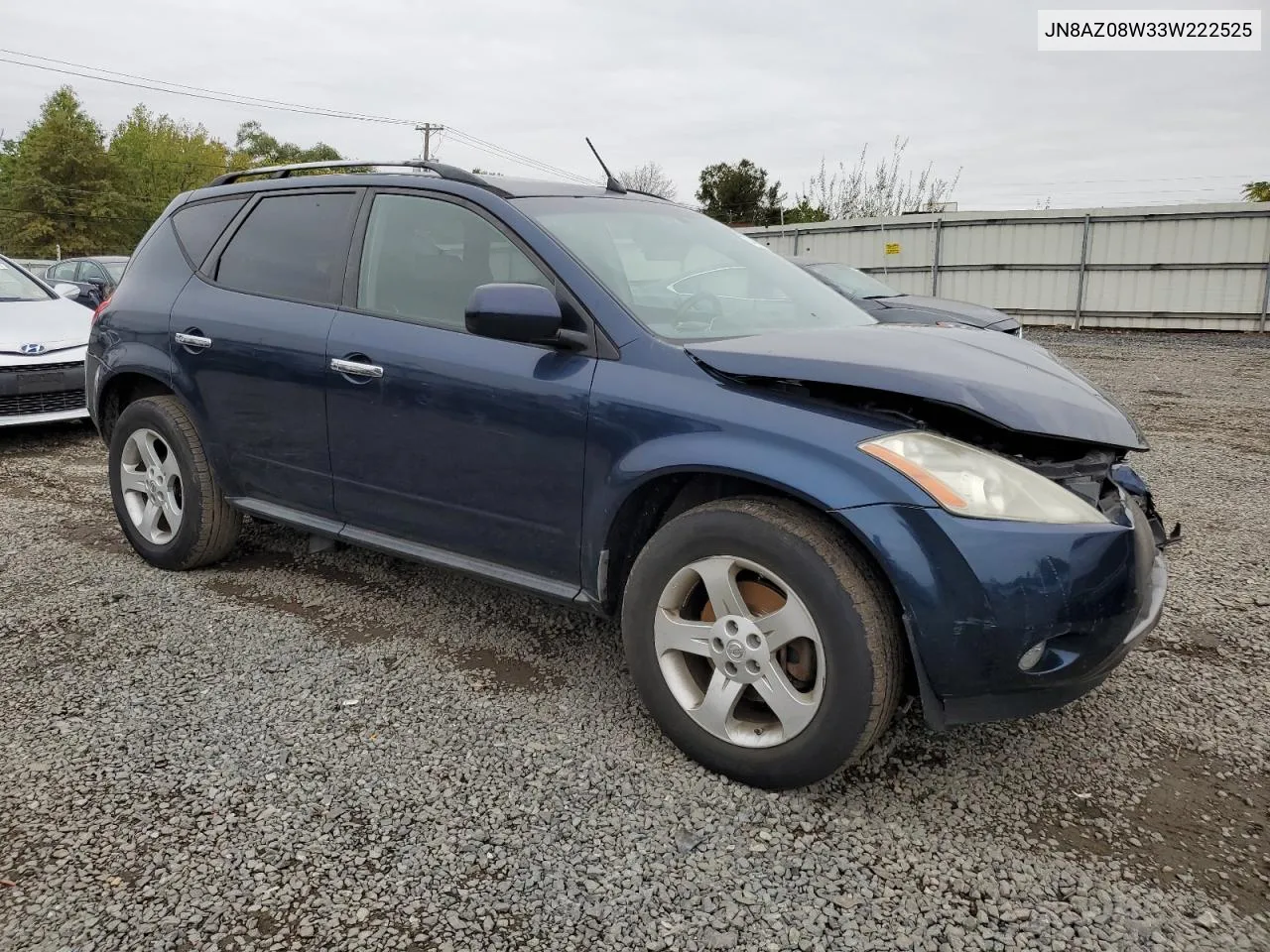 2003 Nissan Murano Sl VIN: JN8AZ08W33W222525 Lot: 73418414