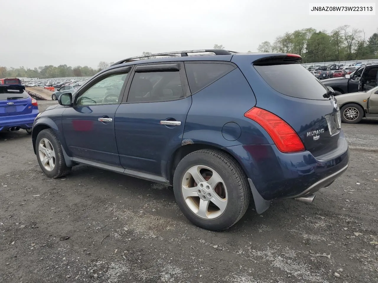 2003 Nissan Murano Sl VIN: JN8AZ08W73W223113 Lot: 73712034