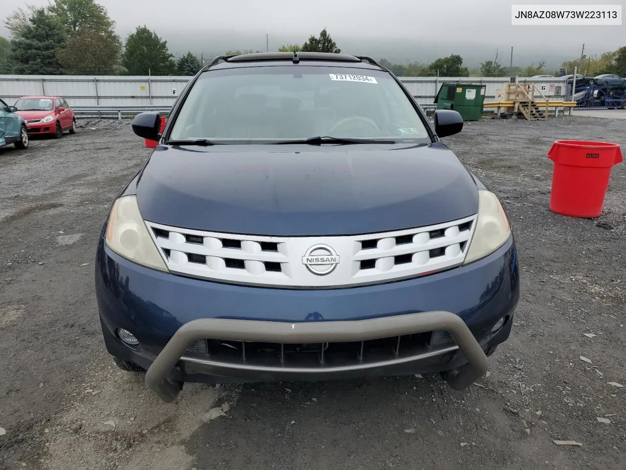 2003 Nissan Murano Sl VIN: JN8AZ08W73W223113 Lot: 73712034