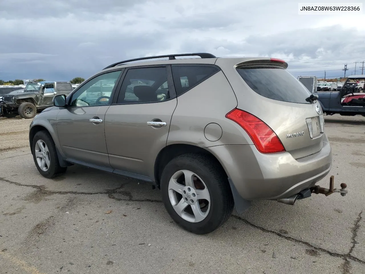 2003 Nissan Murano Sl VIN: JN8AZ08W63W228366 Lot: 76980534