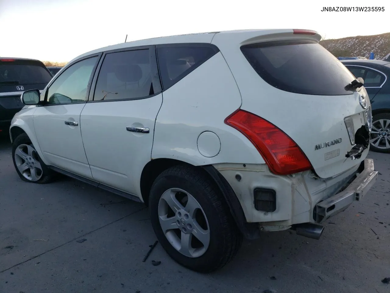 2003 Nissan Murano Sl VIN: JN8AZ08W13W235595 Lot: 80580544