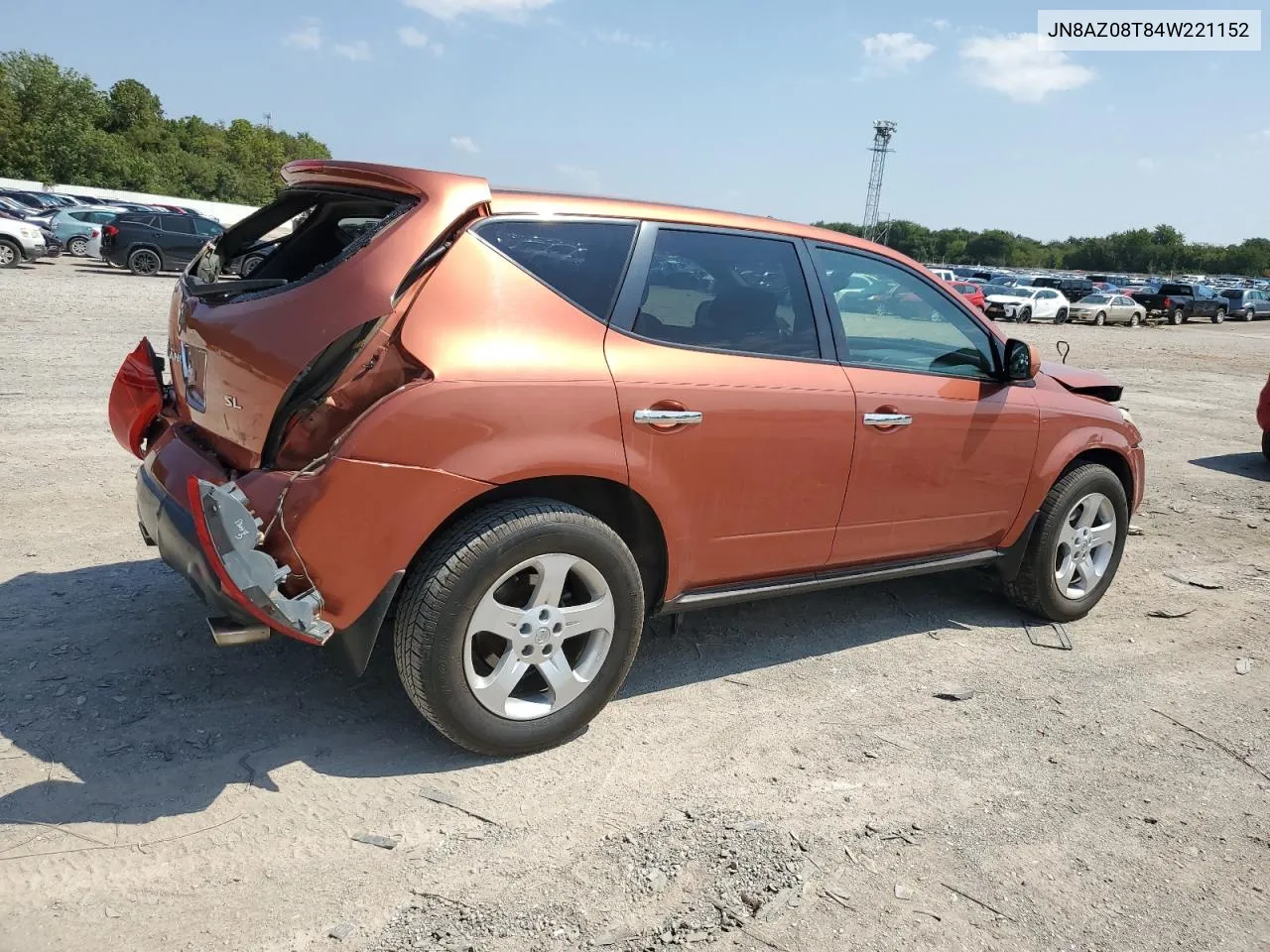 2004 Nissan Murano Sl VIN: JN8AZ08T84W221152 Lot: 66162214