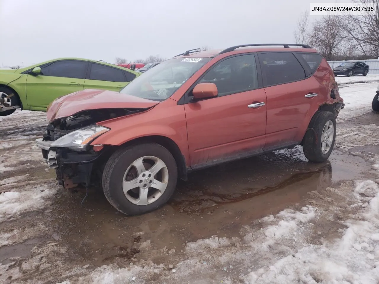 2004 Nissan Murano Sl VIN: JN8AZ08W24W307535 Lot: 66655004