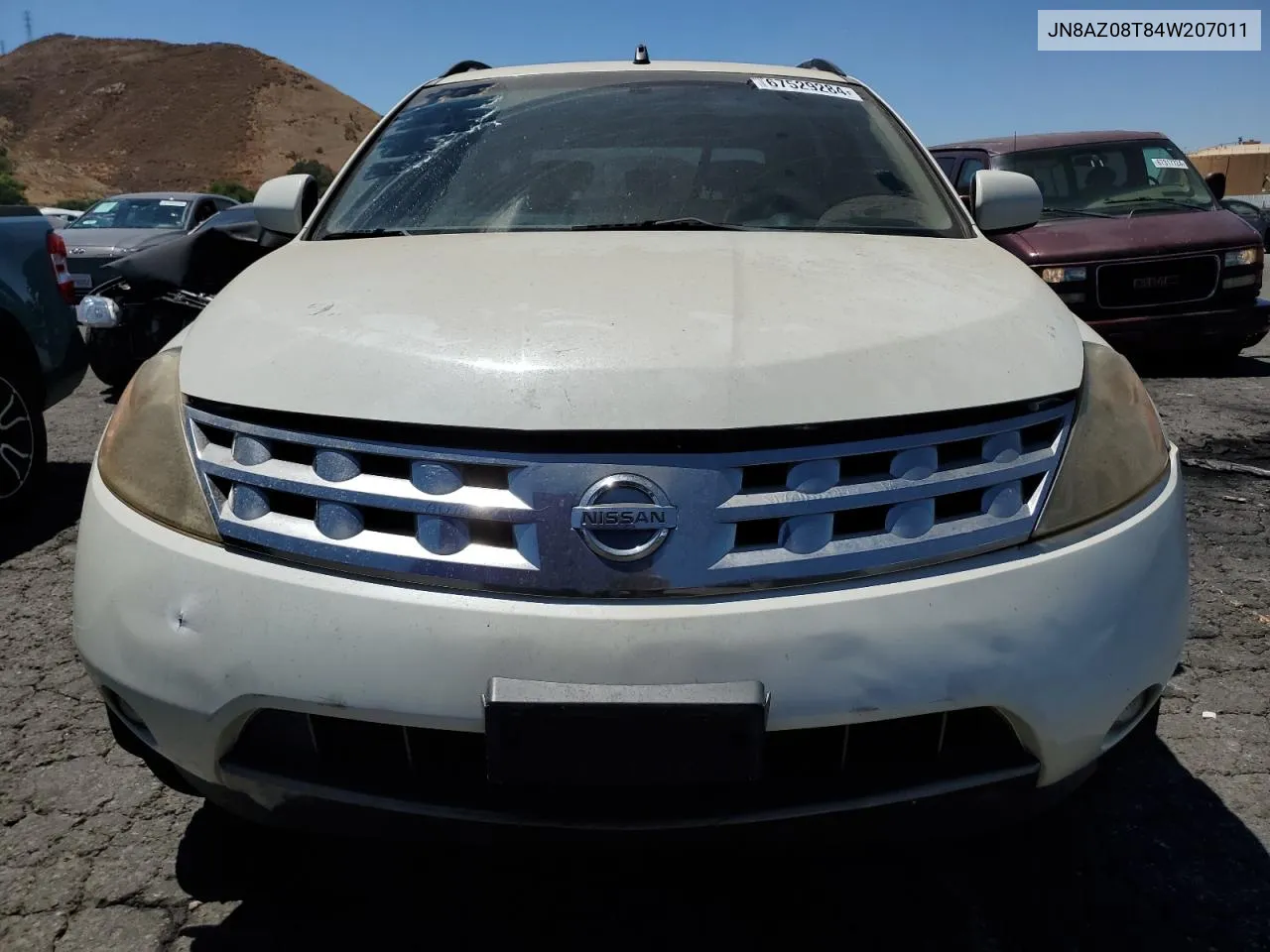 2004 Nissan Murano Sl VIN: JN8AZ08T84W207011 Lot: 67529284