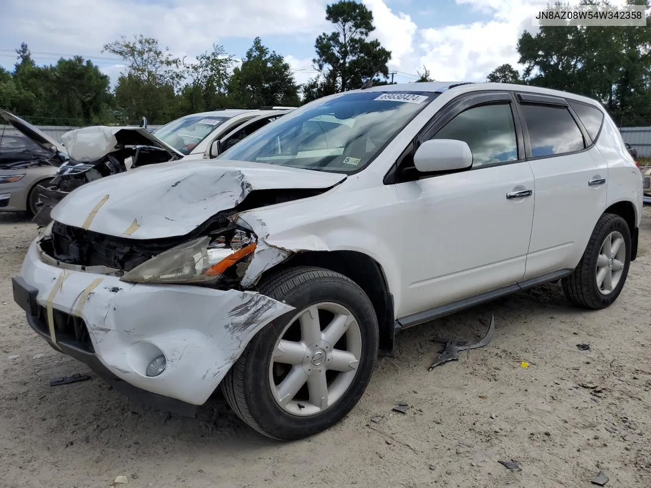 2004 Nissan Murano Sl VIN: JN8AZ08W54W342358 Lot: 69830424