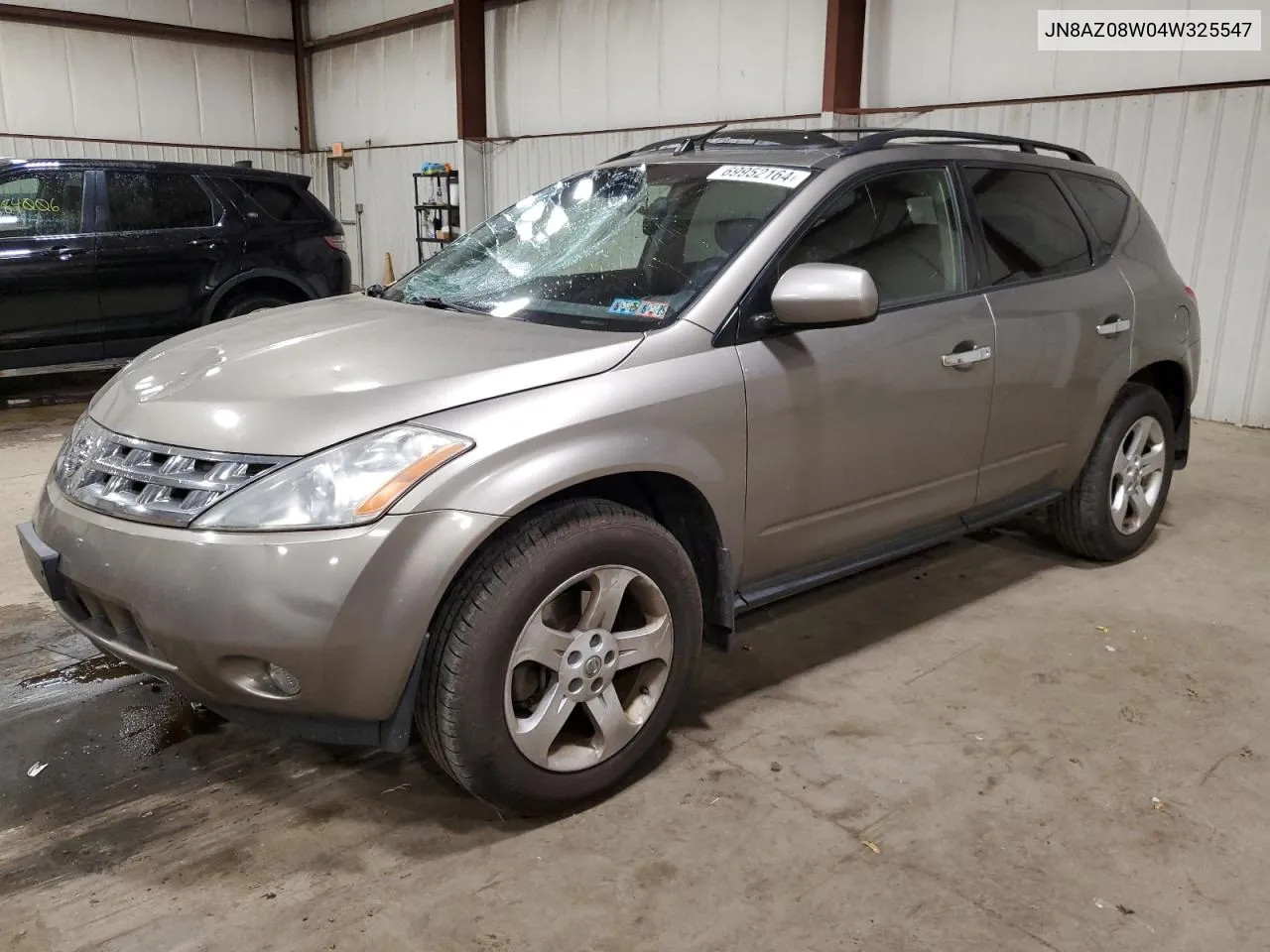 2004 Nissan Murano Sl VIN: JN8AZ08W04W325547 Lot: 69952164