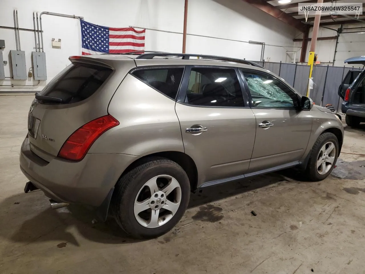 2004 Nissan Murano Sl VIN: JN8AZ08W04W325547 Lot: 69952164