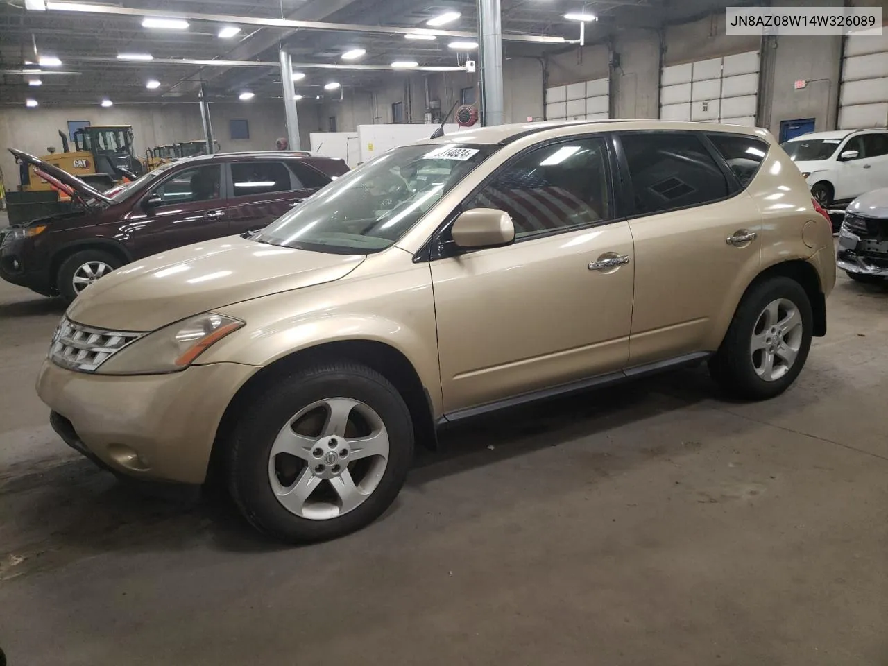 2004 Nissan Murano Sl VIN: JN8AZ08W14W326089 Lot: 73714024