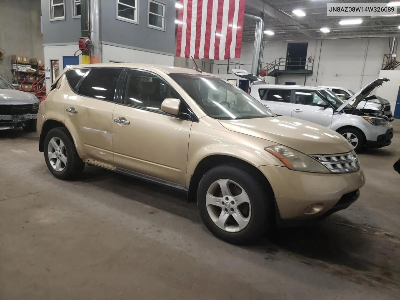 2004 Nissan Murano Sl VIN: JN8AZ08W14W326089 Lot: 73714024