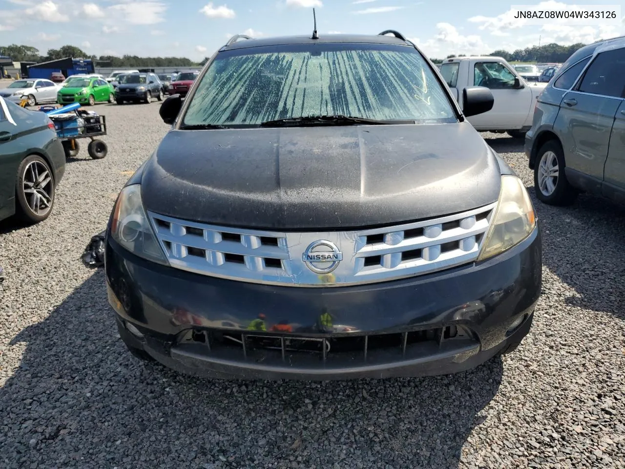 2004 Nissan Murano Sl VIN: JN8AZ08W04W343126 Lot: 73827244