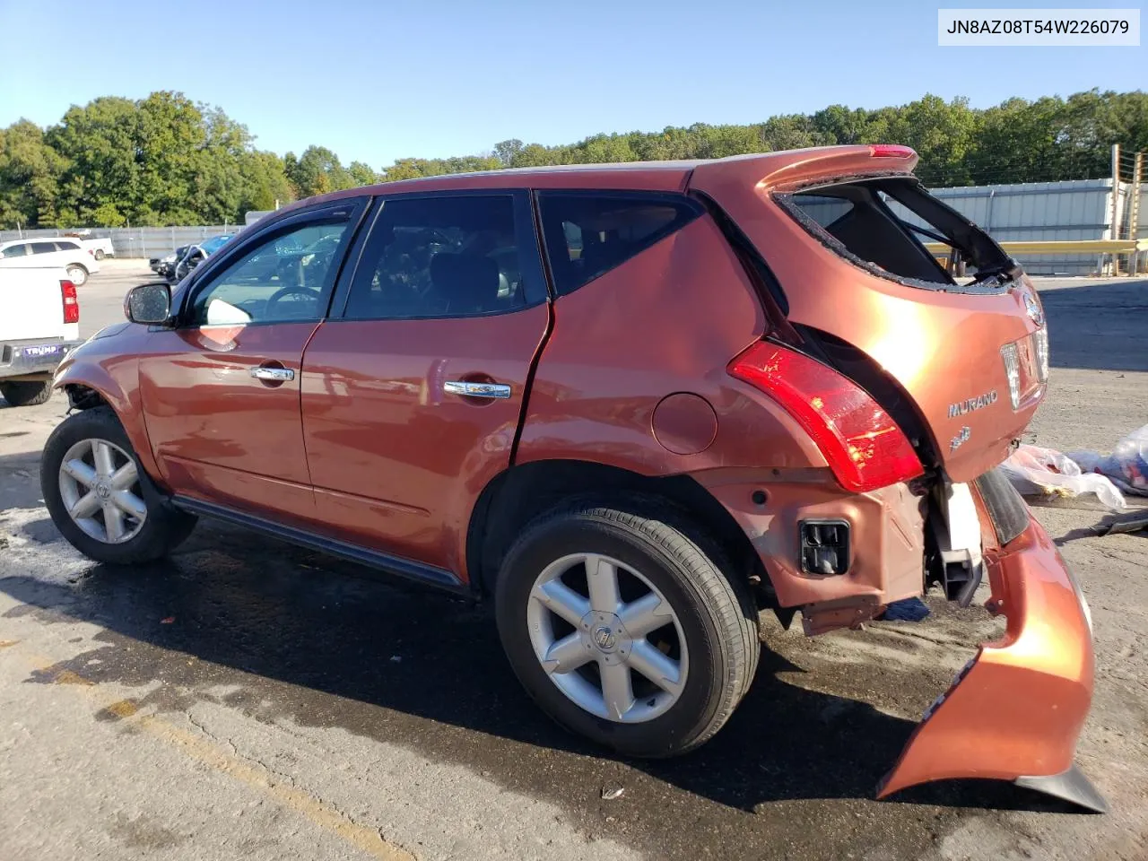 2004 Nissan Murano Sl VIN: JN8AZ08T54W226079 Lot: 74117004