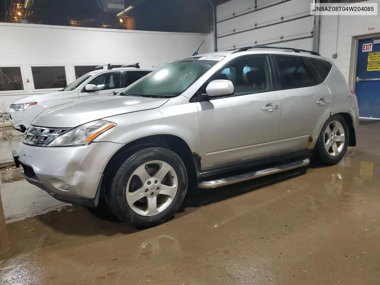 2004 Nissan Murano Sl VIN: JN8AZ08T04W204085 Lot: 75323044