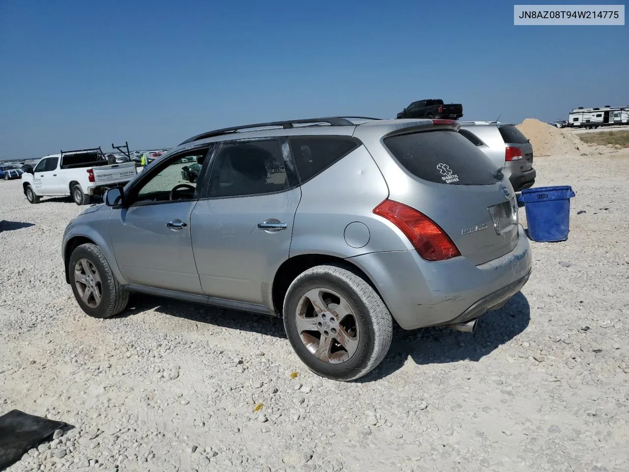 2004 Nissan Murano Sl VIN: JN8AZ08T94W214775 Lot: 75887154