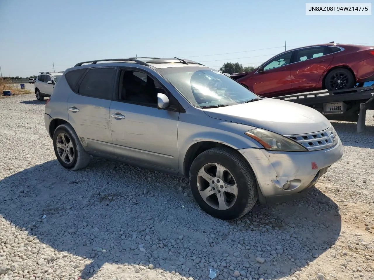 2004 Nissan Murano Sl VIN: JN8AZ08T94W214775 Lot: 75887154