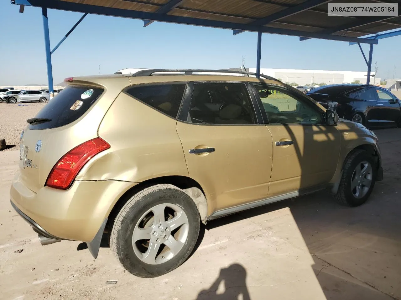 2004 Nissan Murano Sl VIN: JN8AZ08T74W205184 Lot: 75888294