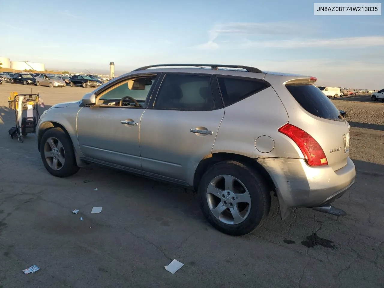 2004 Nissan Murano Sl VIN: JN8AZ08T74W213835 Lot: 77225604