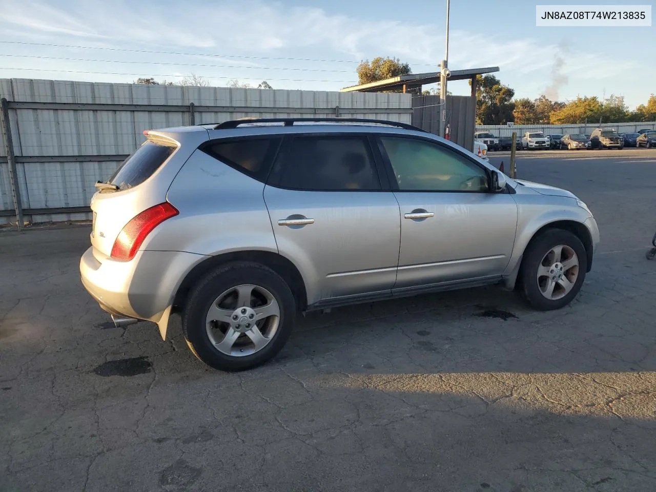 2004 Nissan Murano Sl VIN: JN8AZ08T74W213835 Lot: 77225604