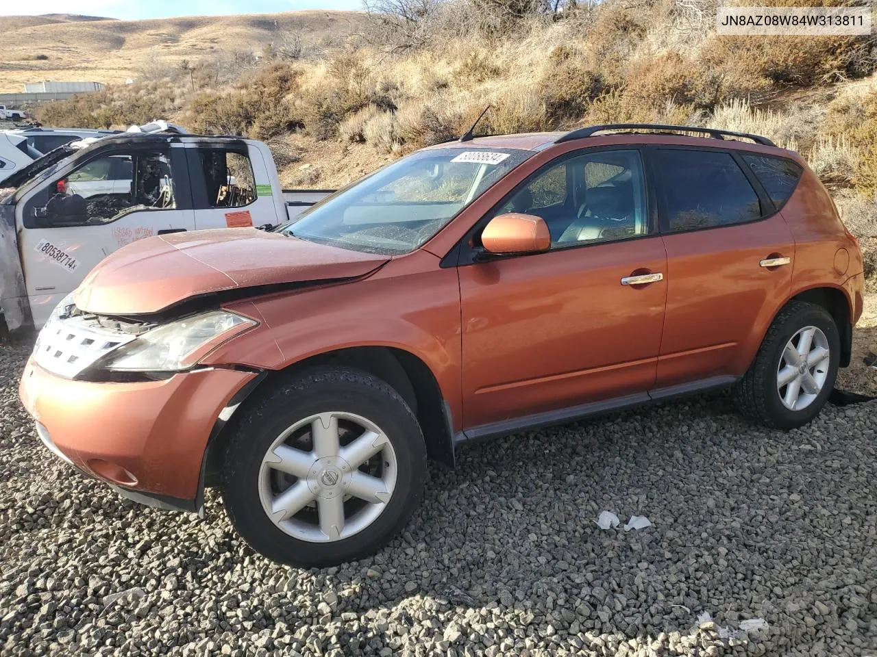 2004 Nissan Murano Sl VIN: JN8AZ08W84W313811 Lot: 80088634