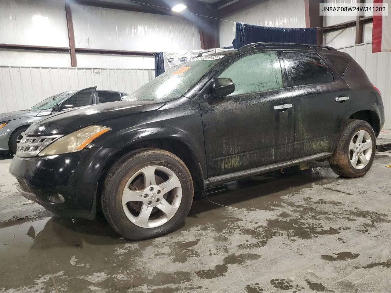 2004 Nissan Murano Sl VIN: JN8AZ08W24W341202 Lot: 80791624