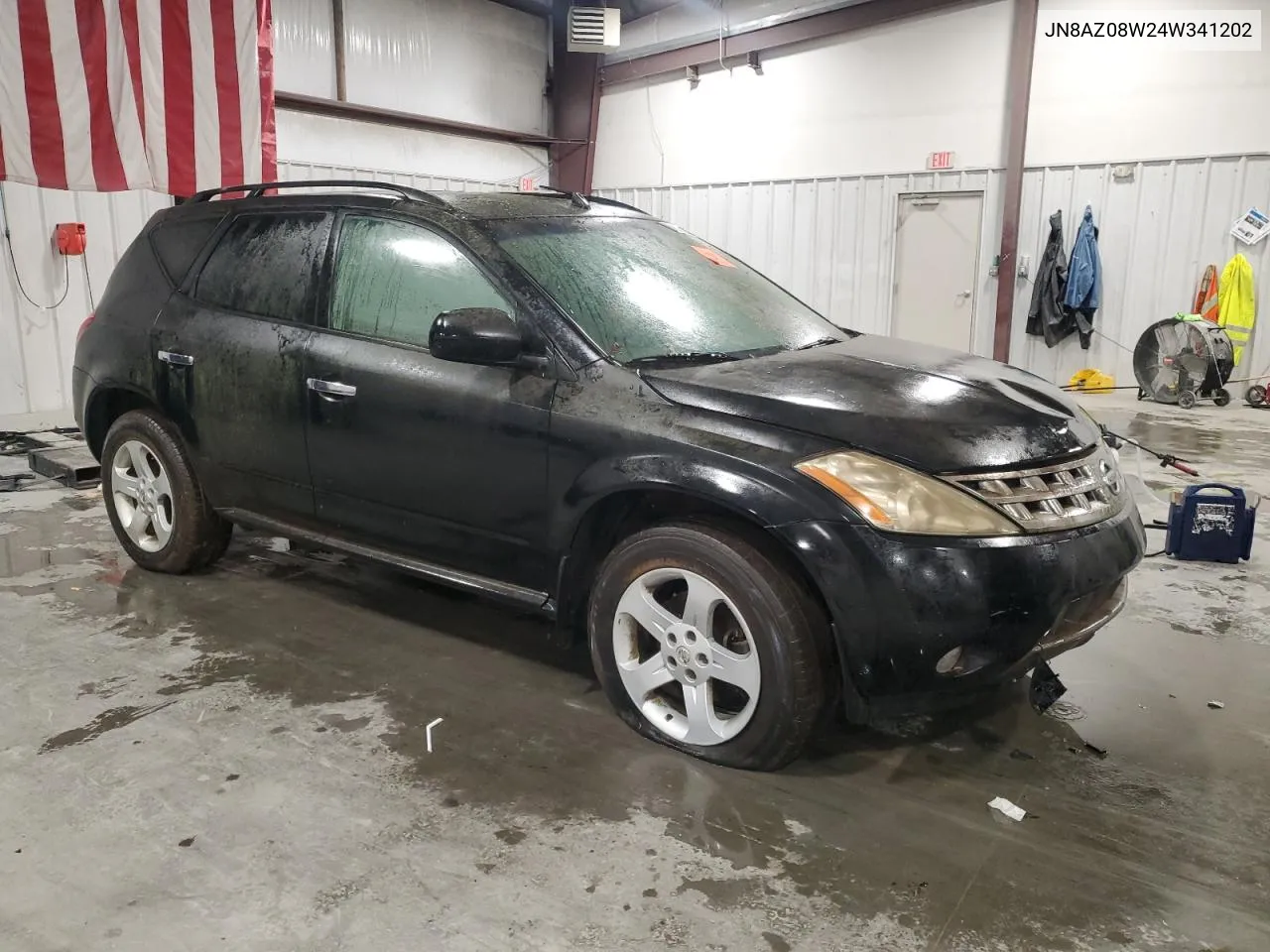 2004 Nissan Murano Sl VIN: JN8AZ08W24W341202 Lot: 80791624