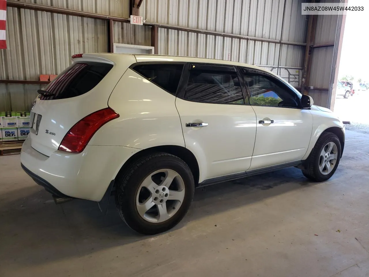 2005 Nissan Murano Sl VIN: JN8AZ08W45W442033 Lot: 60627074