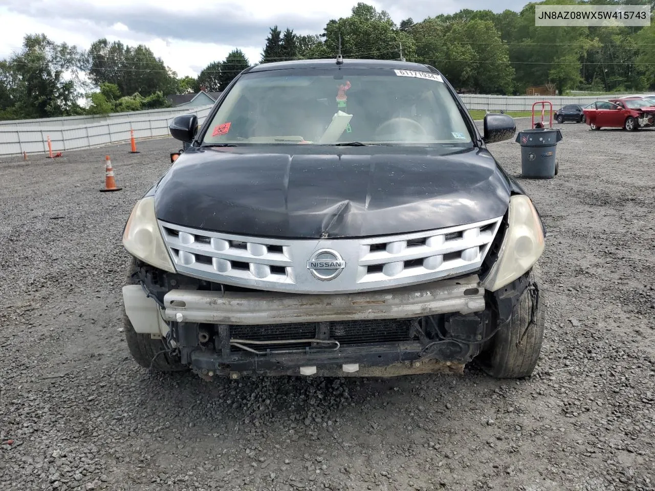 2005 Nissan Murano Sl VIN: JN8AZ08WX5W415743 Lot: 61171934