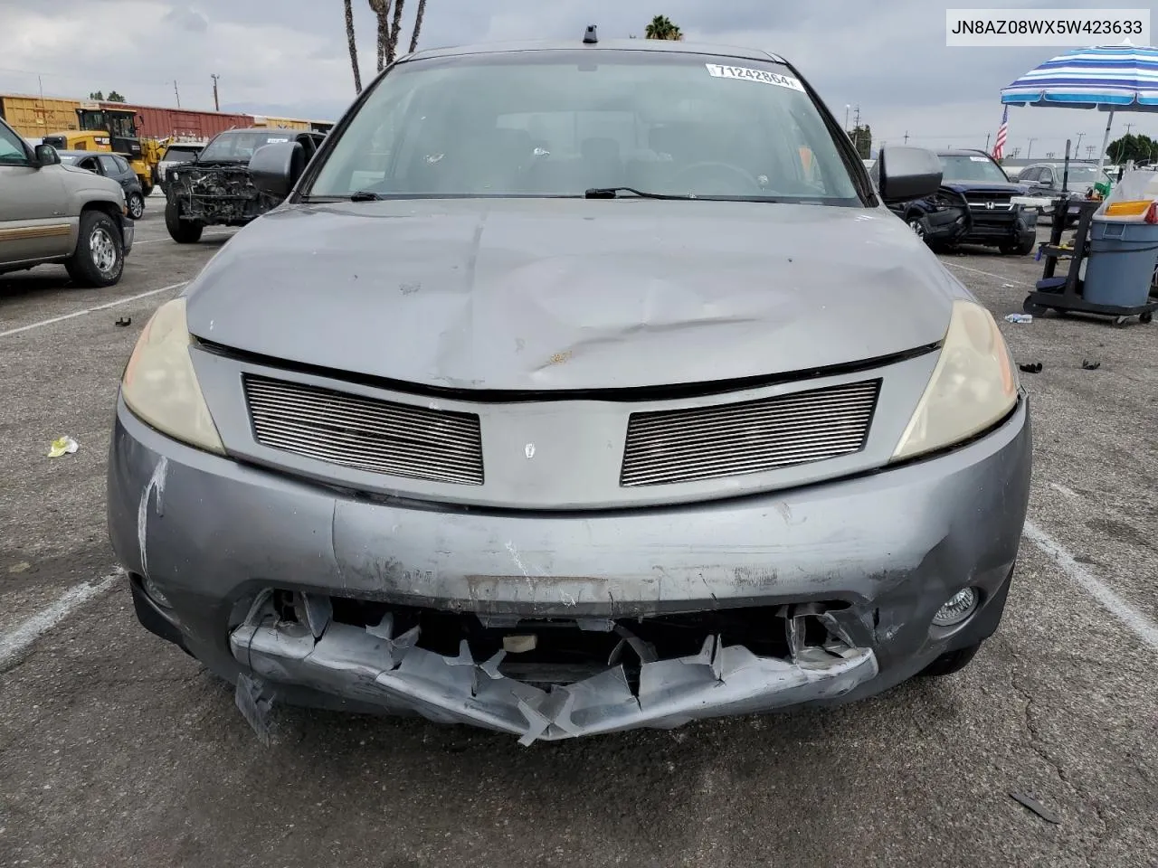 2005 Nissan Murano Sl VIN: JN8AZ08WX5W423633 Lot: 71242864