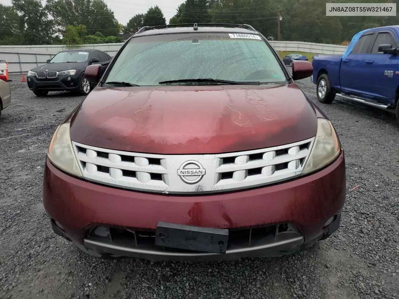 JN8AZ08T55W321467 2005 Nissan Murano Sl