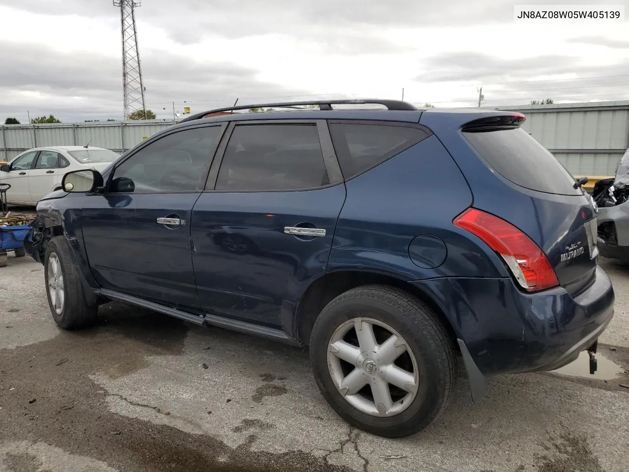 2005 Nissan Murano Sl VIN: JN8AZ08W05W405139 Lot: 72080964