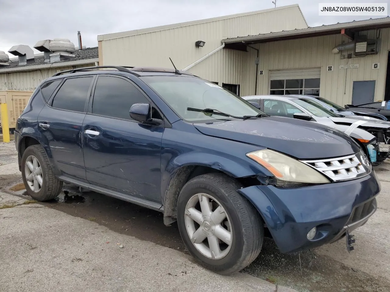 2005 Nissan Murano Sl VIN: JN8AZ08W05W405139 Lot: 72080964