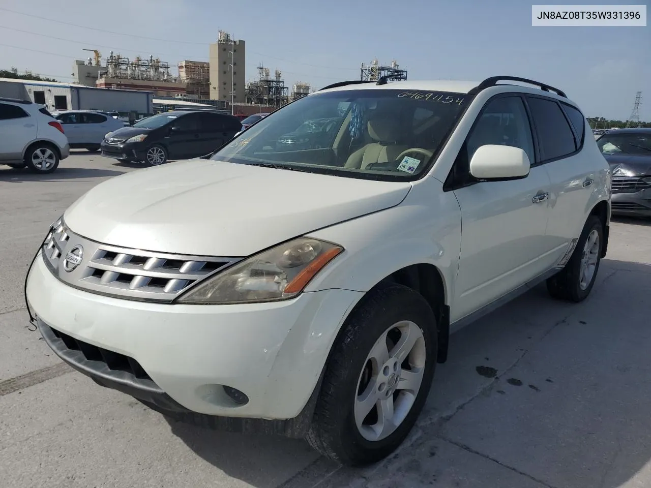 2005 Nissan Murano Sl VIN: JN8AZ08T35W331396 Lot: 73382124