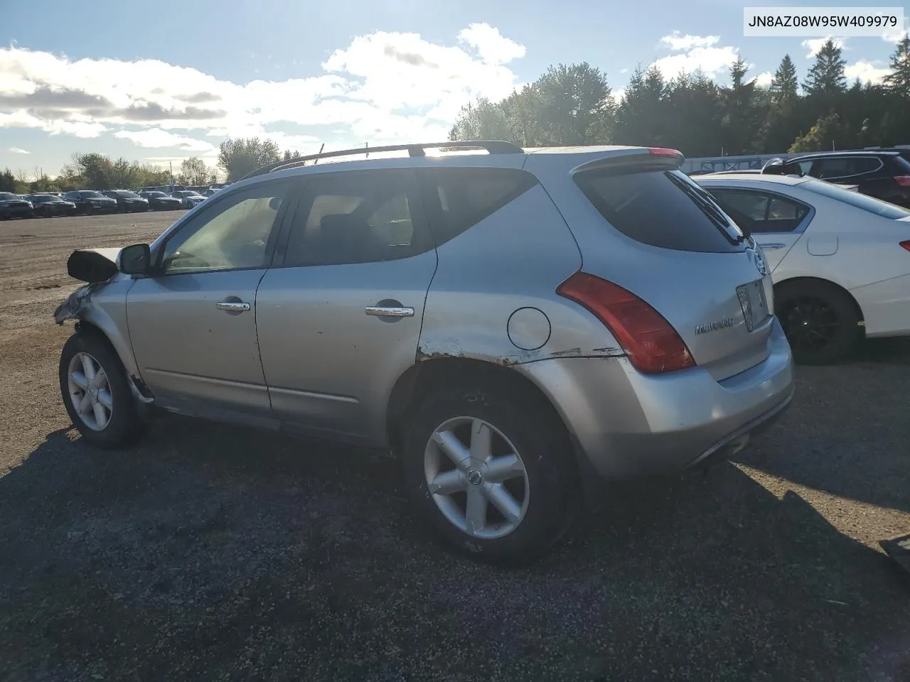 2005 Nissan Murano Sl VIN: JN8AZ08W95W409979 Lot: 73657084