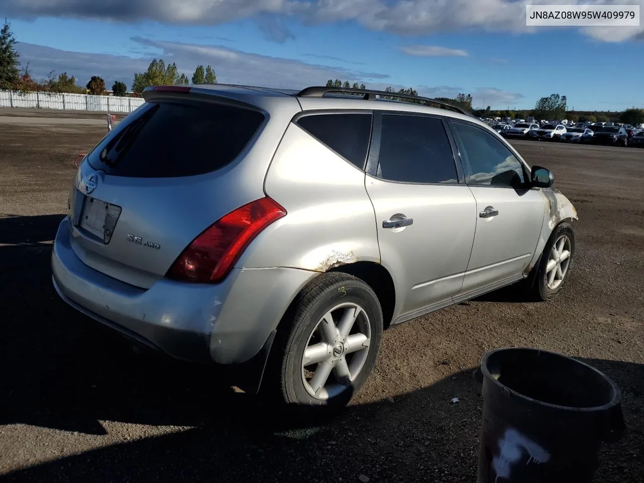 2005 Nissan Murano Sl VIN: JN8AZ08W95W409979 Lot: 73657084