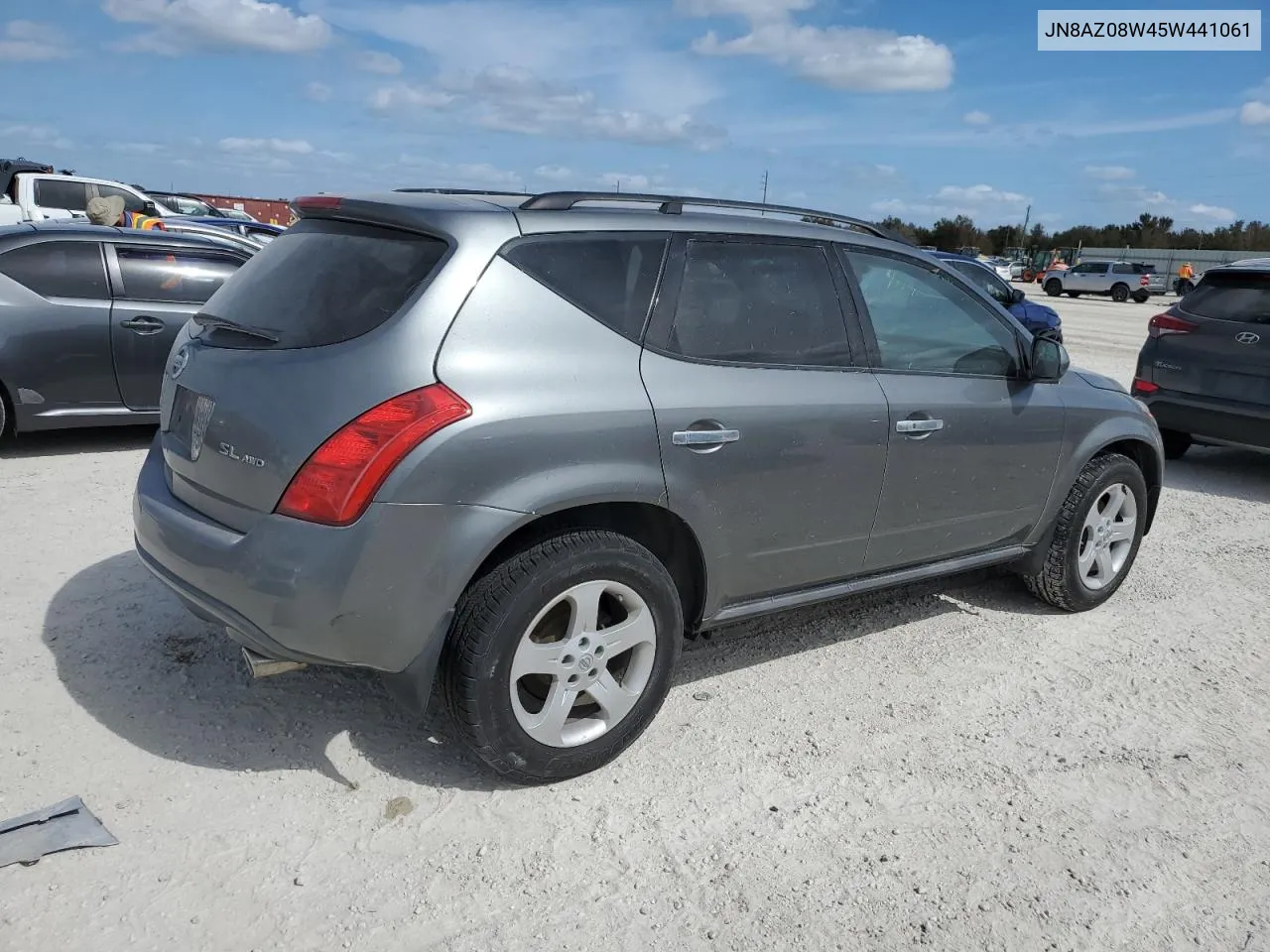 2005 Nissan Murano Sl VIN: JN8AZ08W45W441061 Lot: 75007134