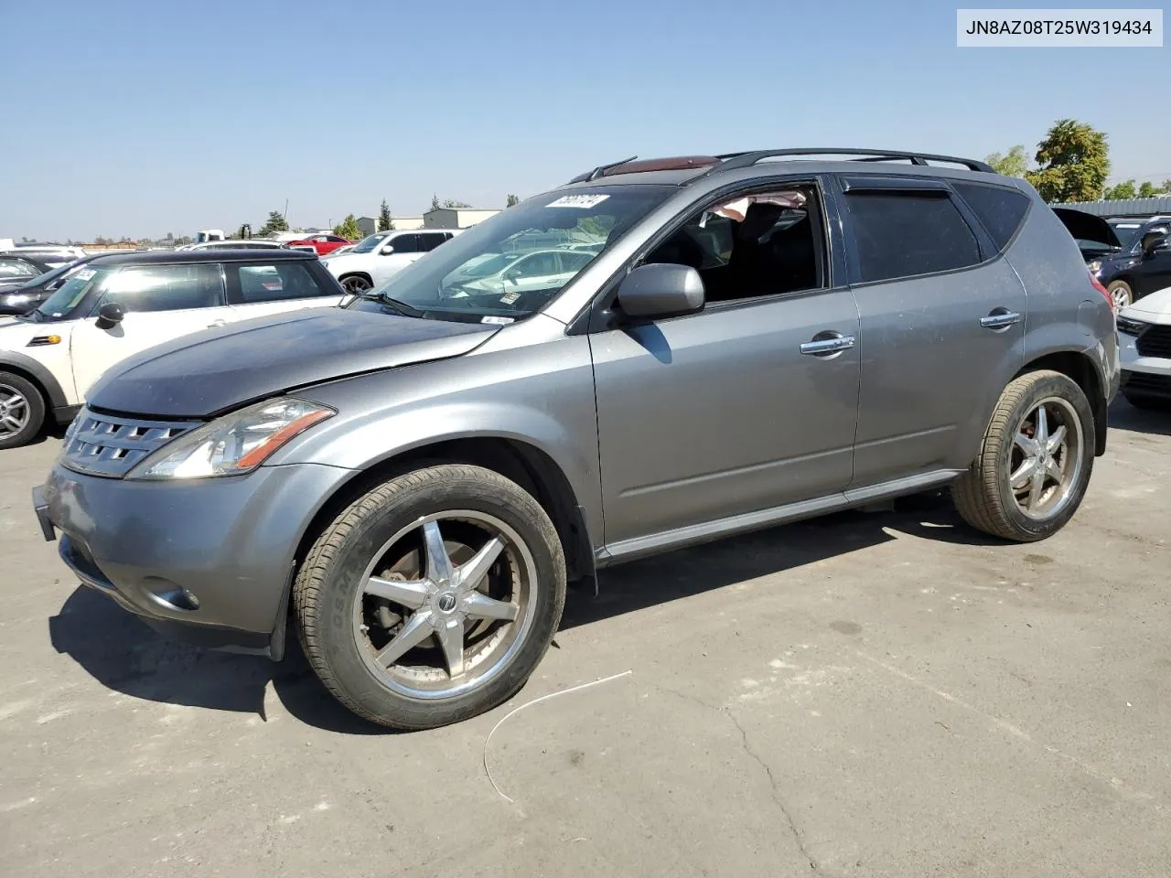 2005 Nissan Murano Sl VIN: JN8AZ08T25W319434 Lot: 75061724