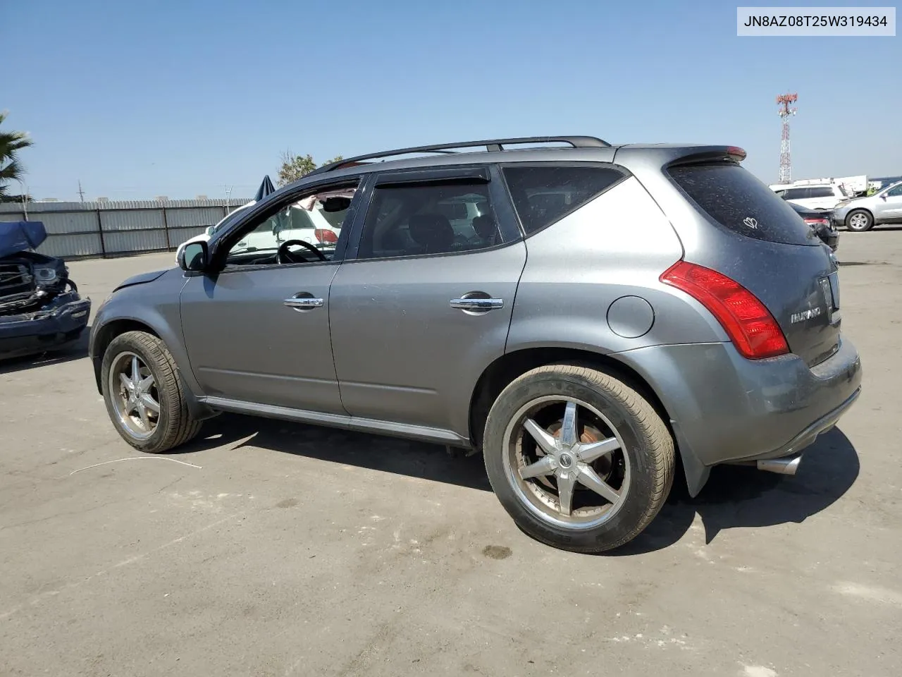 2005 Nissan Murano Sl VIN: JN8AZ08T25W319434 Lot: 75061724