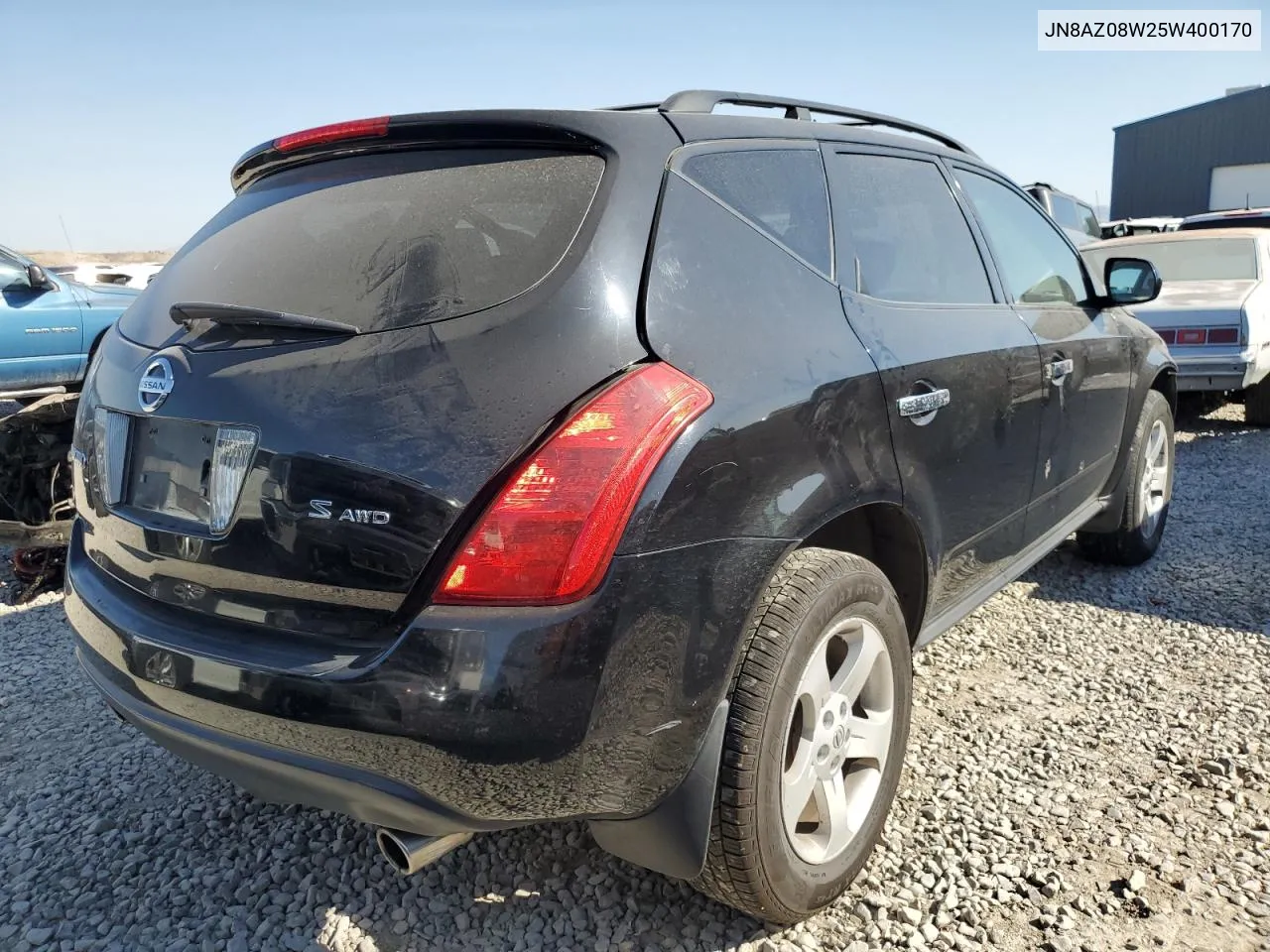 2005 Nissan Murano Sl VIN: JN8AZ08W25W400170 Lot: 75690084