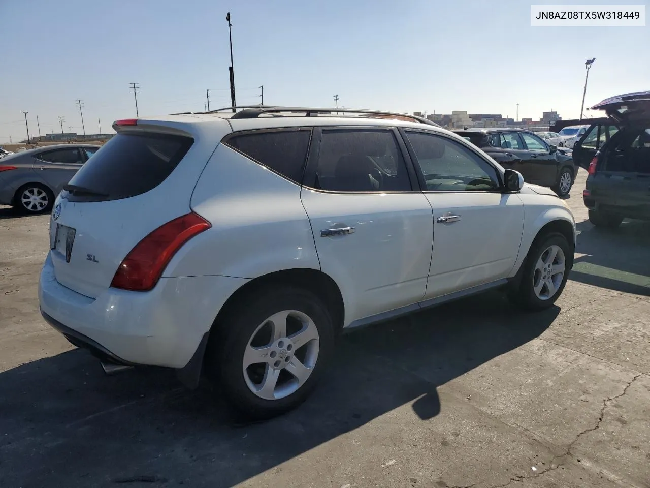 2005 Nissan Murano Sl VIN: JN8AZ08TX5W318449 Lot: 76541814