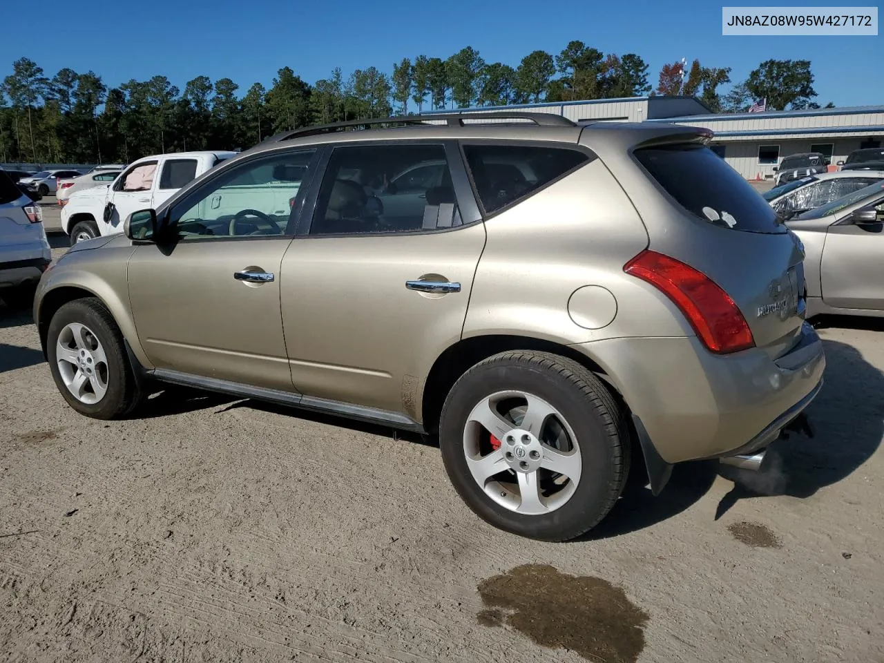 2005 Nissan Murano Sl VIN: JN8AZ08W95W427172 Lot: 76733054