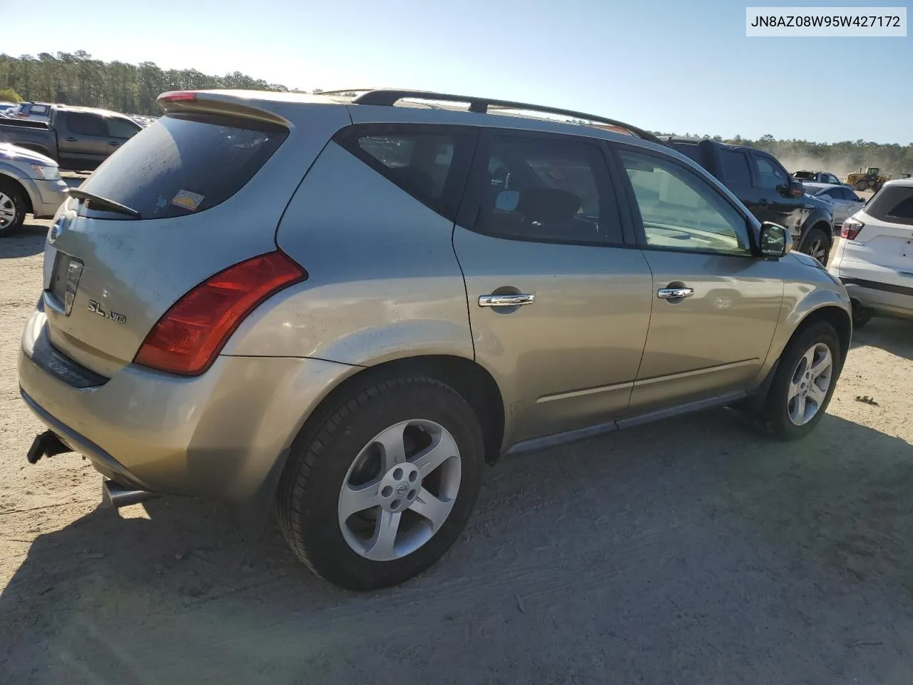 2005 Nissan Murano Sl VIN: JN8AZ08W95W427172 Lot: 76733054